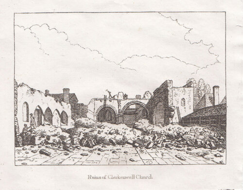 Ruins of Clerkenwell Church.