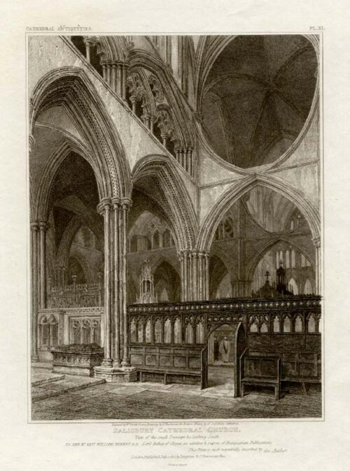 Salisbury Cathedral Church - View of the small Transept looking South