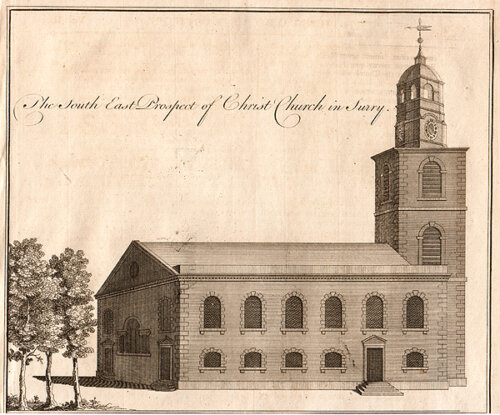 The South East Prospect of Christ Church in Surry