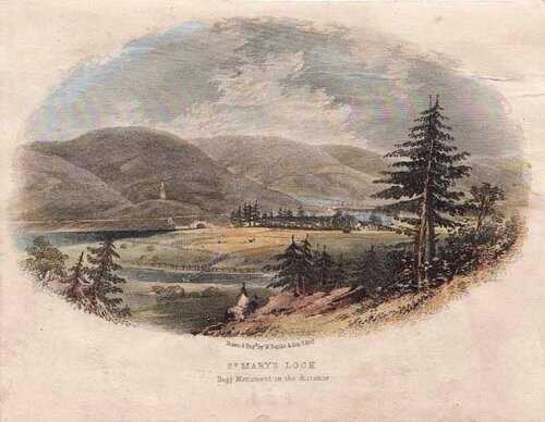 St Mary's Loch    Hogg Monument in the distance