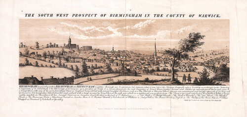 The South West Prospect of Birmingham in the County of Warwick