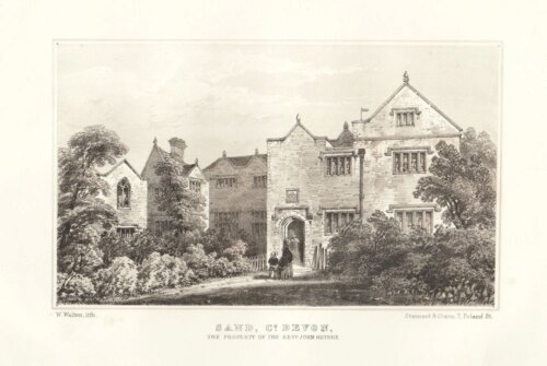 Sand, Co. Devon.  The Property of the Revd. John Huyshe.  (antique print)