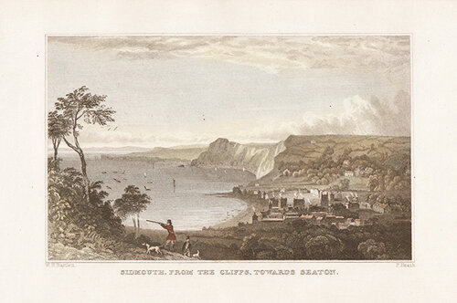 Sidmouth from the Cliffs towards Seaton 