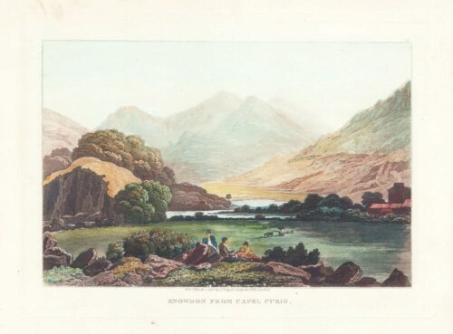 Snowdon from Capel Curig. (antique print)