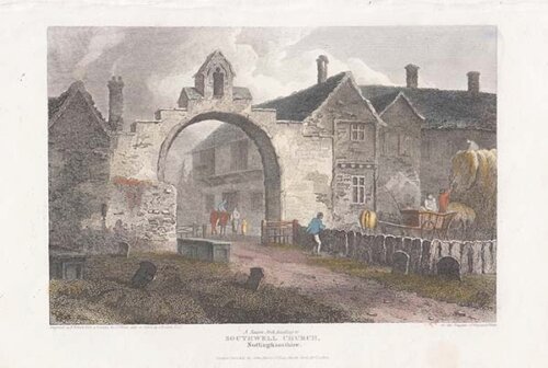 A Saxon Arch leading to Southwell Church Nottinghamshire