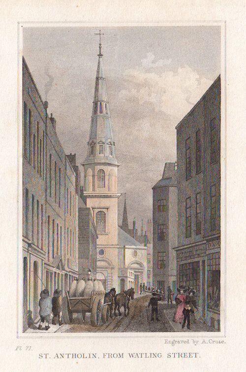 St Antholin from Watling Street