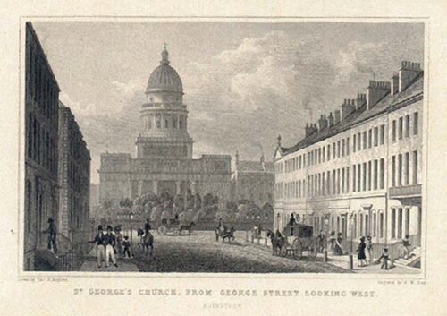 St George's Church from George Street looking west Edinburgh
