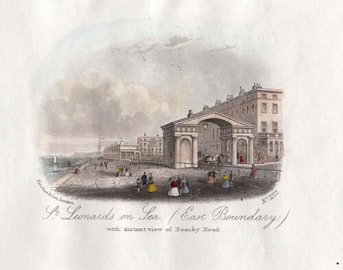 St Leonards on Sea  East Boundary with distant view of Beachy Head