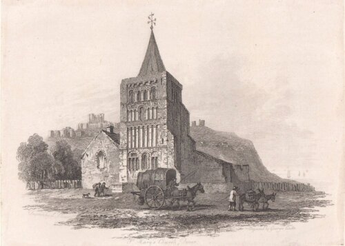 St. Mary's Church, Dover.  (antique print)