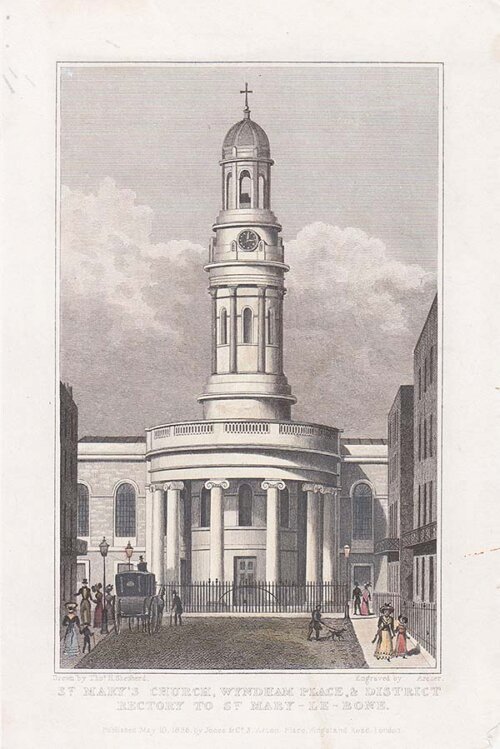 St Mary's Church Wyndham Place & District Rectory to St Mary - le - Bone 