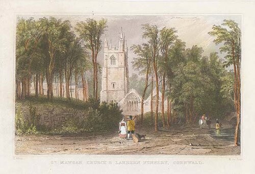 St Mawgan Church & Lanhern Nunnery Cornwall 