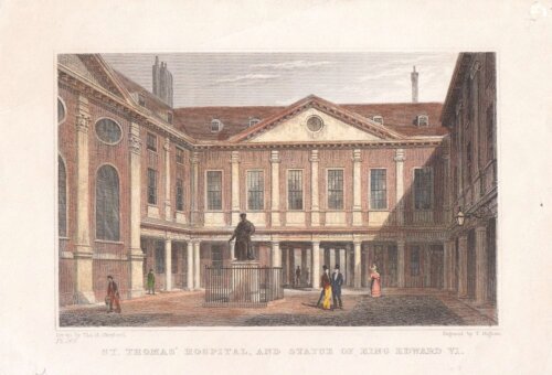 St. Thomas' Hospital, and Statue of King Edward VI.