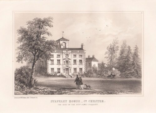 Stapeley House, Co. Chester   (antique print)