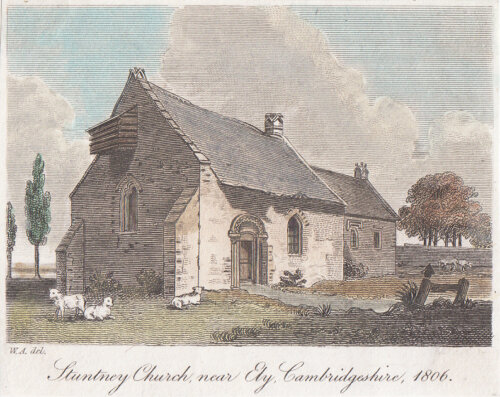 Stuntney Church near Ely Cambridgeshire 1806