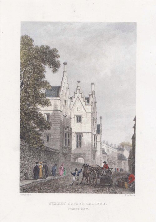 Sydney Sussex College.  Upright View.