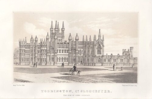 Toddington, Co. Gloucester. The Seat of Lord Sudeley.  (antique print)