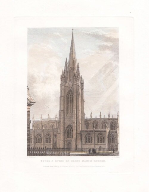 Tower and Spire of Saint Mary's Church.