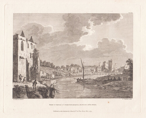 Town and Castle of Askeyton from the ruins of the Abbey