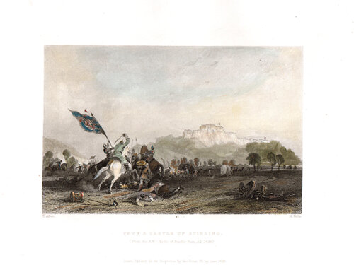 Town & Castle of Stirling From the SW Battle of Sauchie-Burn  AD 1468
