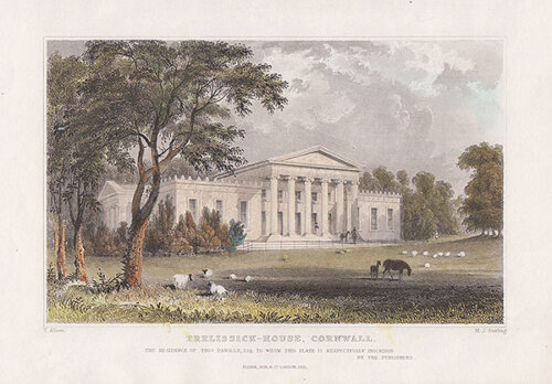 Trelissick - House Cornwall The Residence of Thos Daniells Esq 