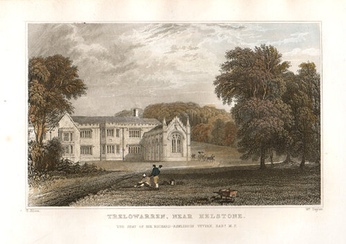 Trelowarren near Helstone  The Seat of Sir Richard - Rawlinson Vyvyan  Bart  MP  