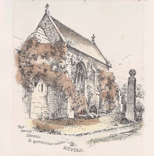 Trewern Chapel and Byrnachs Cross, Nevern
