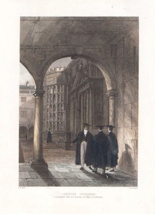 Trinity College.  View from the S.E. angle of the Cloisters.