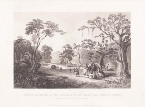 Troops encamped at the entrance to the Keree Pass.....