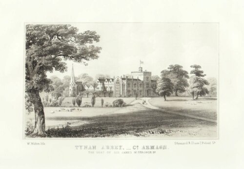 Tynan Abbey, Co. Armagh.  The Seat of Sir James M. Stronge. Bt.  (antique print)