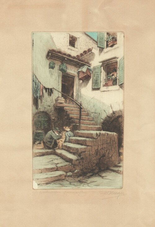 Wilhelm Unger - Laurana.  (antique print)
