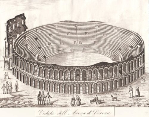 Veduta dell Arena di Verona.