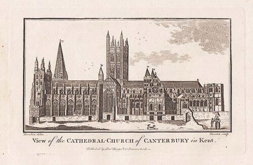 View of the Cathedral Church of Canterbury in Kent