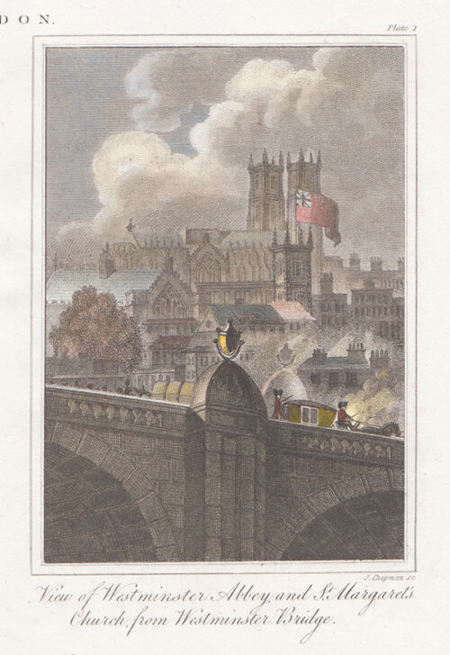 View of Westminster Abbey and St Margaret's Church from Westminster Bridge 