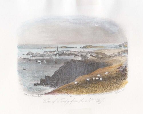 View of Tenby from the N. Cliff.