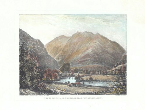 View in the Vale of Tremadoc near Pont Aberglaslyn (antique print)