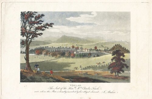 Voelas - The Seat of the Hon Charles Finch   (antique print)