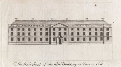 The West front of the new Building at Queen's Coll.