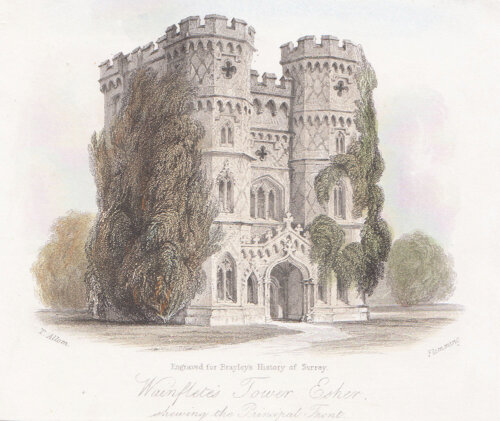 Wainflete's Tower Esher shewing the Principal Front