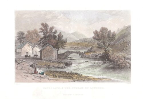 Watenlath and the stream of Lowdore.