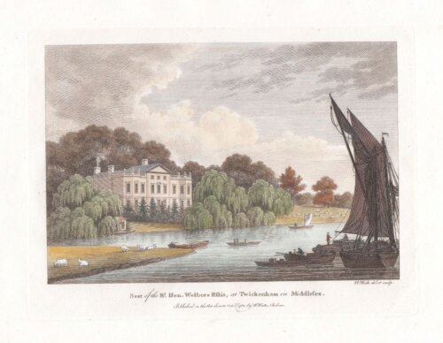 Seat of the Rt. Hon. Welbore Ellis, at Twickenham in Middlesex. (antique print)