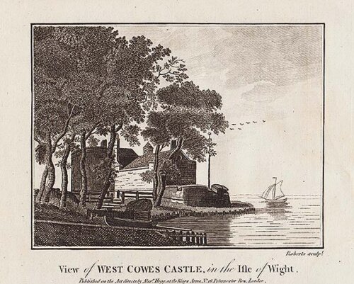 View of West Cowes Castle in the Isle of Wight