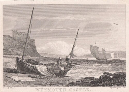 Weymouth Castle.  (antique print)
