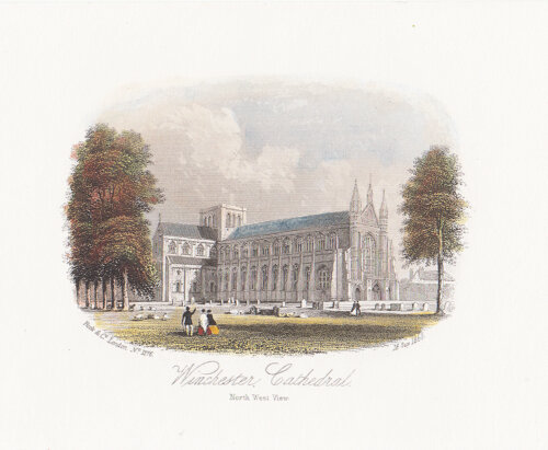 Winchester Cathedral  -  North West View.