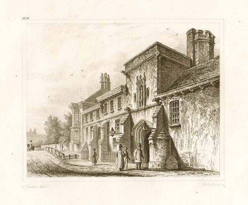 Winchester College  -  the Entrance Gate and Warden's Lodge