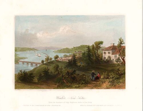 Windsor Nova Scotia  from the Residence of Judge Halyburton Author of Sam Slick