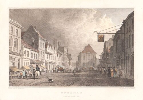 Wrexham.  (antique print)