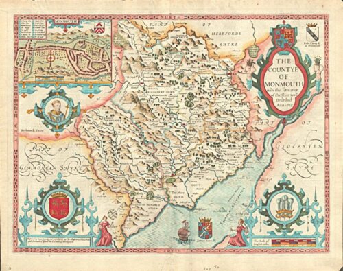 Monmouthshire - John Speed  (antique map)