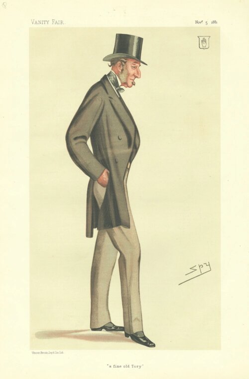 Rainald Knightley, 1st Baron Knightley.  (antique print)
