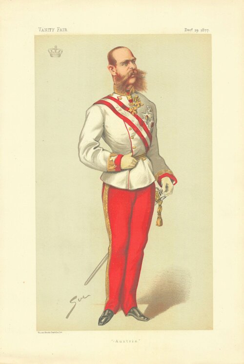 Franz Joseph I of Austria   (antique print)