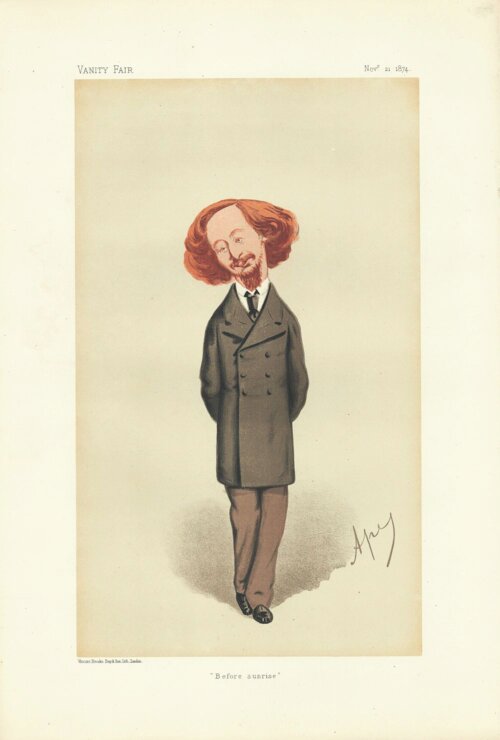 Algernon Charles Swinburne  (antique print)